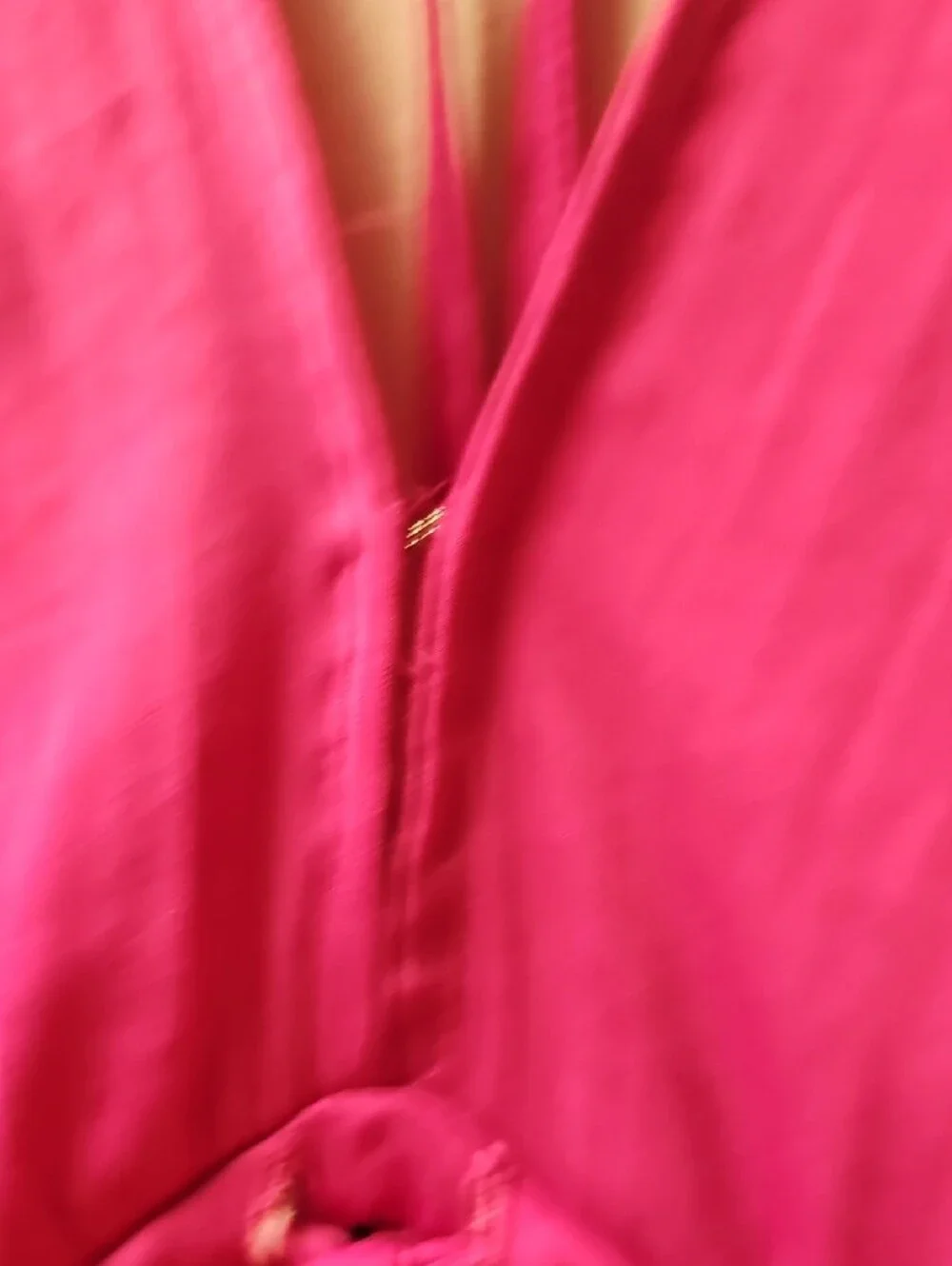 Free People Magenta  Tie-Front/back V-Neck Dress